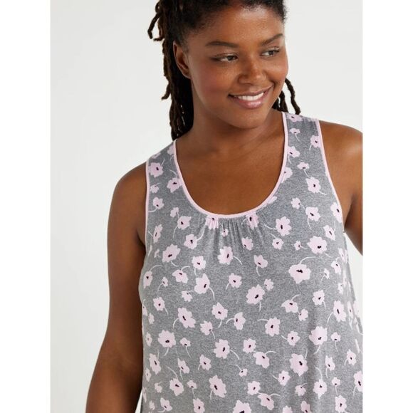 Sleeveless Soft Knit Midi Chemise Sleep Lounge Pajama Nightgown Size XL - Picture 5 of 8